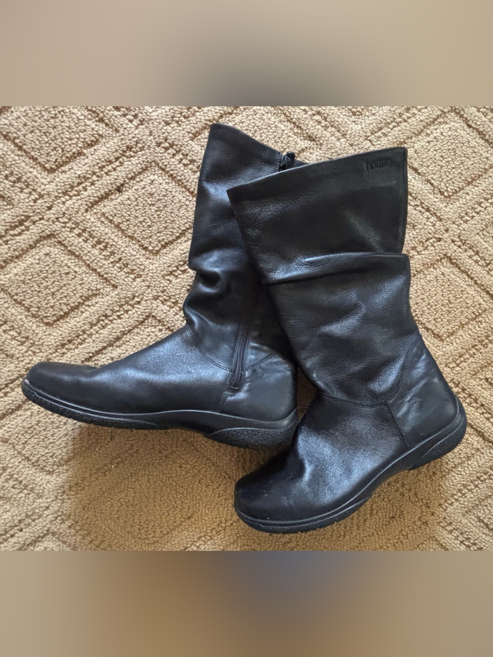hotter Black English Leather Mid-Calf Women's Boots